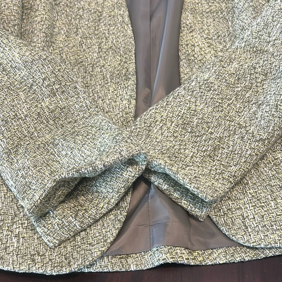 Jones & Co Green Cotton Blend Open Blazer w/Matching Skirt Suit Women’s Size 12 - Picture 11 of 14